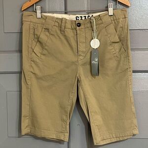 Gstar Raw Originals 3301 Women Bronson Chino Shorts Dune Ultra Twill  Sz 27